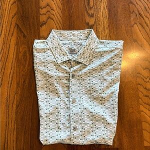 Perry Ellis Light Blue Checkered Shirt